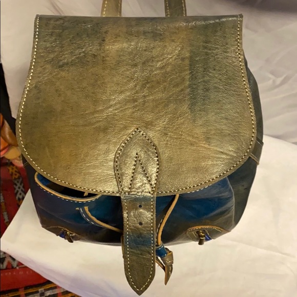 Moroccan Journey Leather Backpack - Picture 10 of 13
